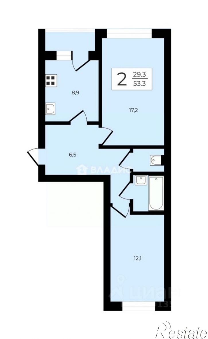 2-комн квартира Ново-Ямская улица, 23,  д. 23
