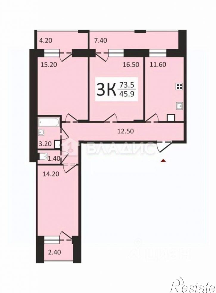 3-комн квартира ул Фейгина, 22,  д. 22