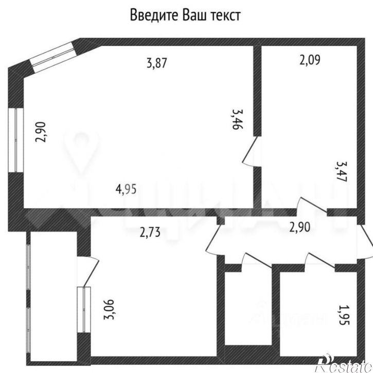 2-комн квартира Центральная улица, 2,  д. 2