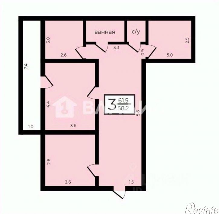 3-комн квартира проспект Ленина, 29Б,  д. 29Б