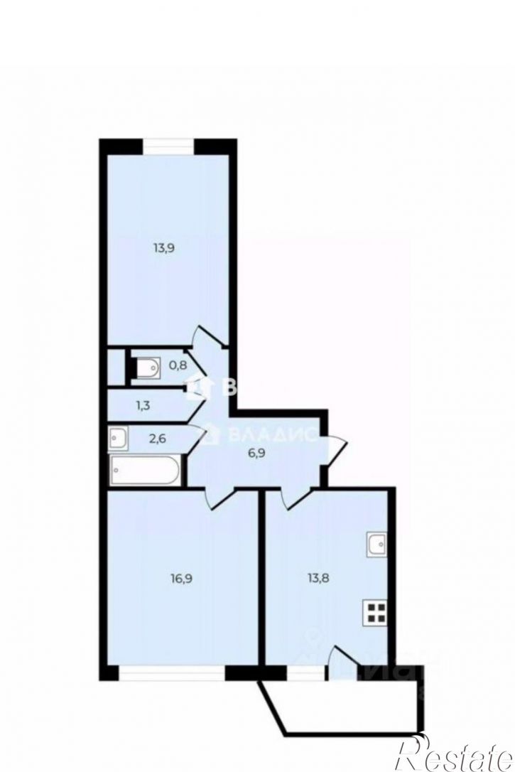 2-комн квартира ул Фатьянова, 21,  д. 21