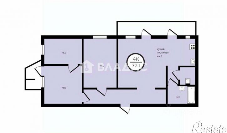 3-комн квартира ул Балакирева, 26а,  д. 26а