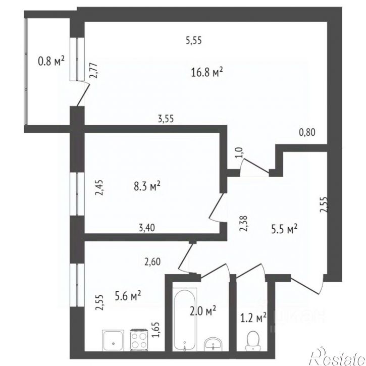 2-комн квартира ул Михайловская, 34,  д. 34