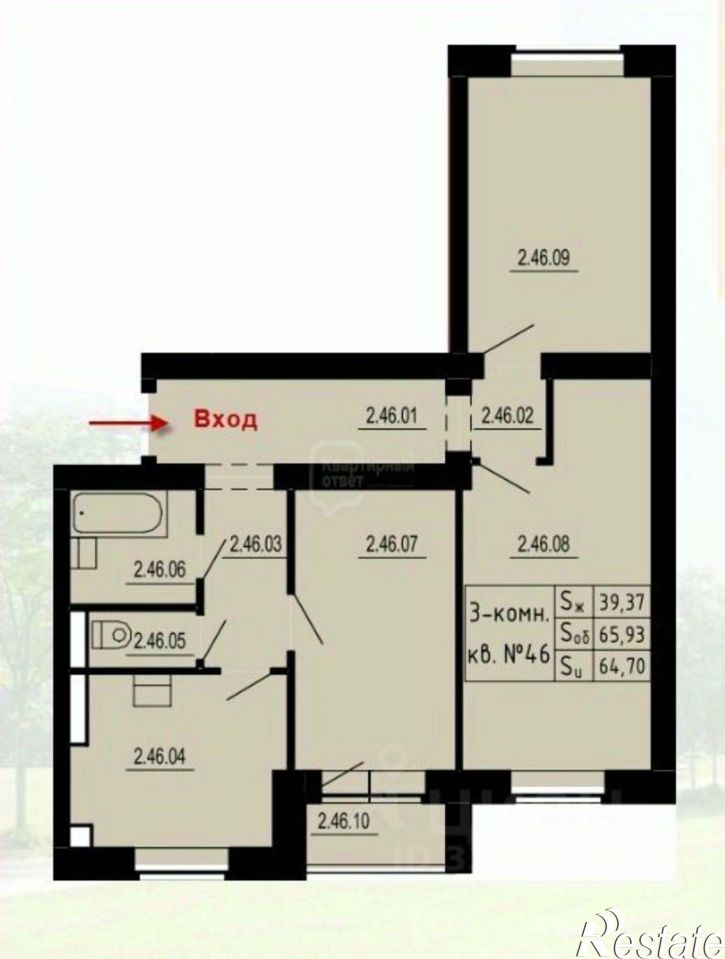 3-комн квартира ул Всесвятская, 13,  д. 13