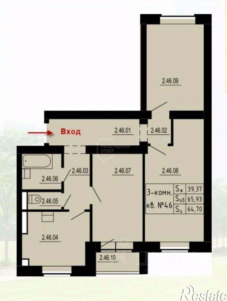 3-комн квартира ул Всесвятская, 13,  д. 13
