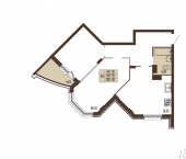 2-комн, 69 кв м, этаж 15/17 улица Мира, 5