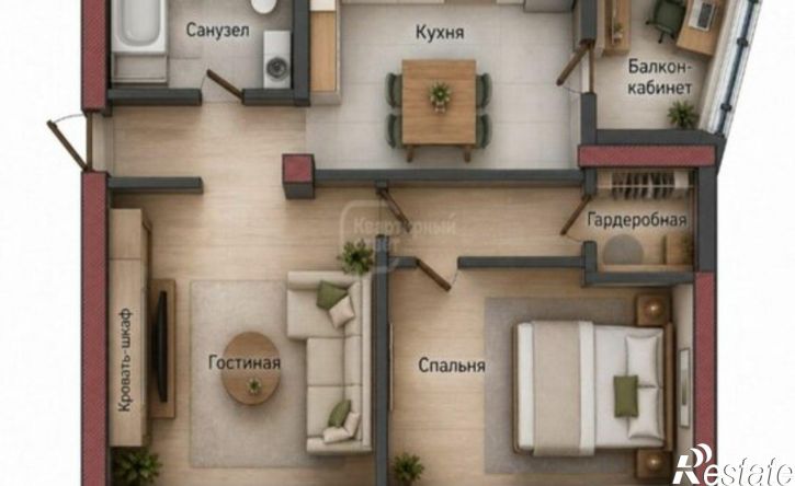 2-комн квартира улица Мира, 5Б,  д. 5Б