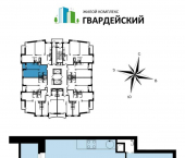 1-комн, 42 кв м, этаж 5/17 улица Родионовка, 14