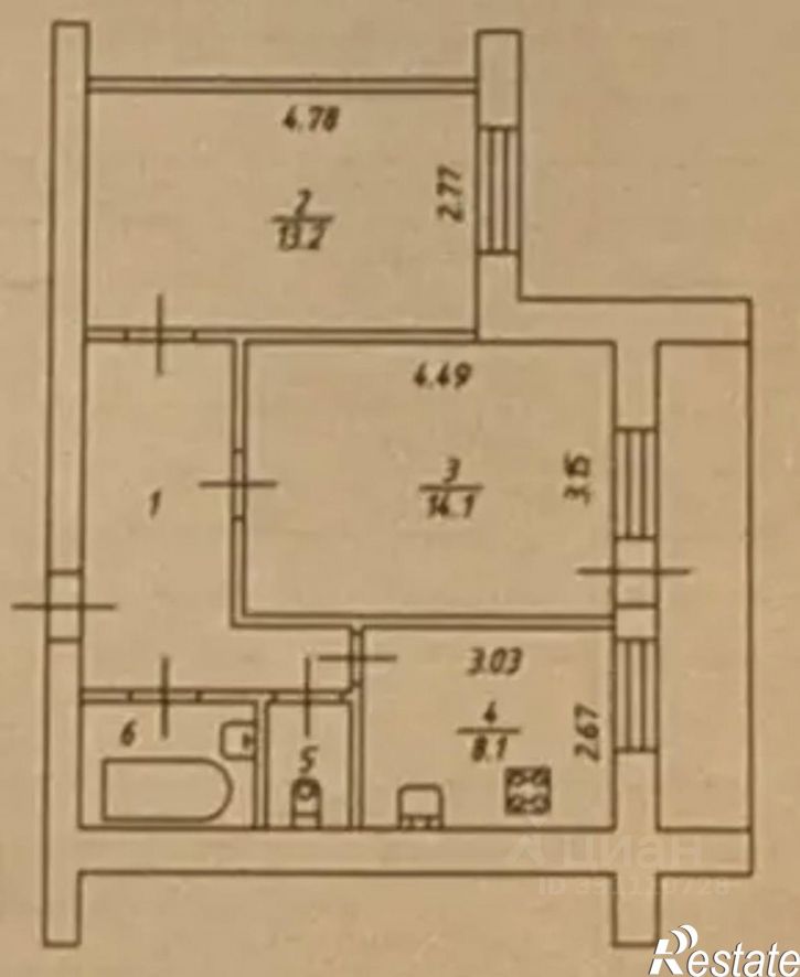 1-комн квартира ул Комиссарова, 2,  д. 2
