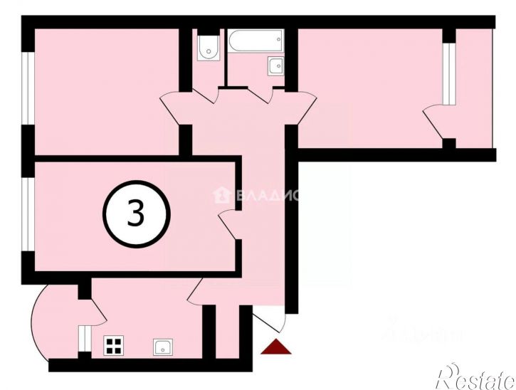 3-комн квартира улица Безыменского, 6А,  д. 6А