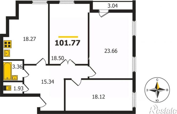 3-комн квартира ул 3-я Кольцевая, 12,  д. 12