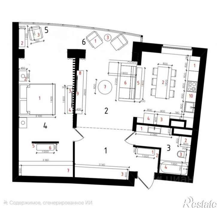 2-комн квартира Офицерская улица, 1А к3,  д. 1А к3