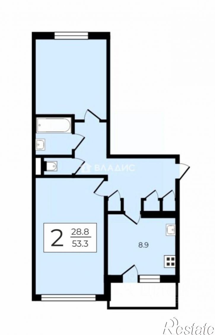2-комн квартира ул Безыменского, 21б,  д. 21б