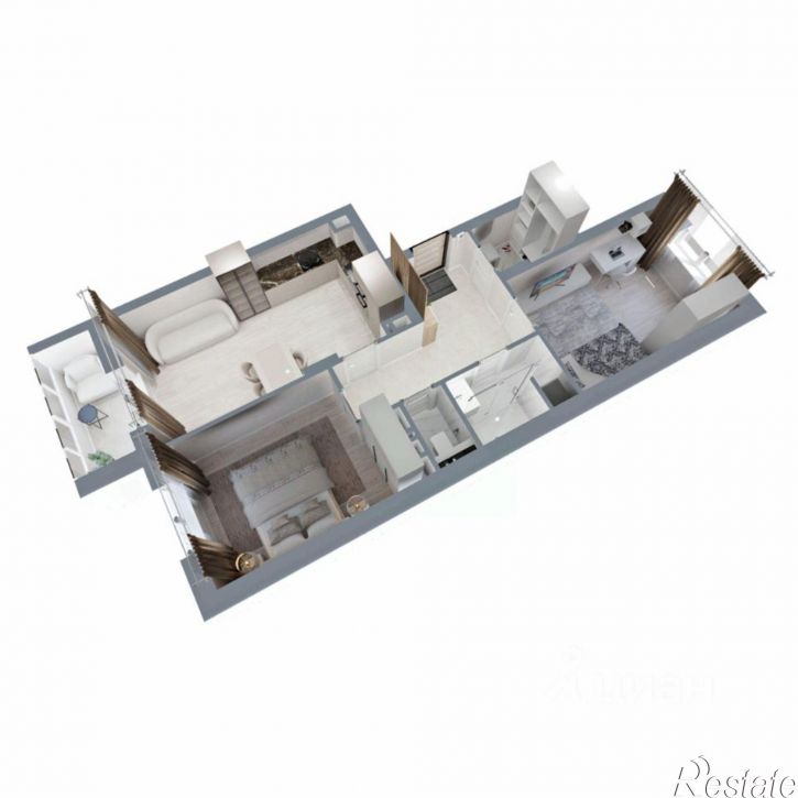 3-комн квартира в новом доме Верезинская улица, 3Б,  д. 3Б