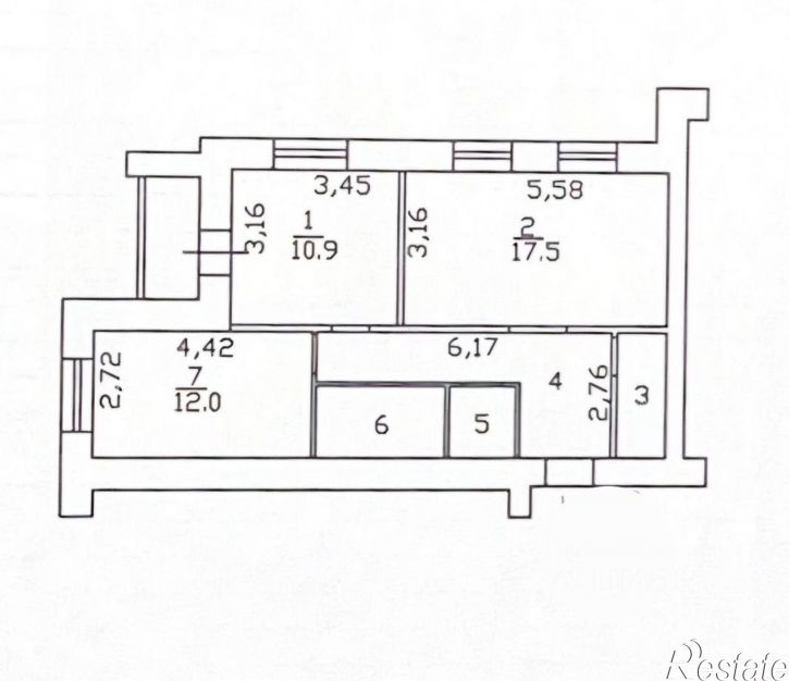 2-комн квартира улица Нижняя Дуброва, 19А,  д. 19А
