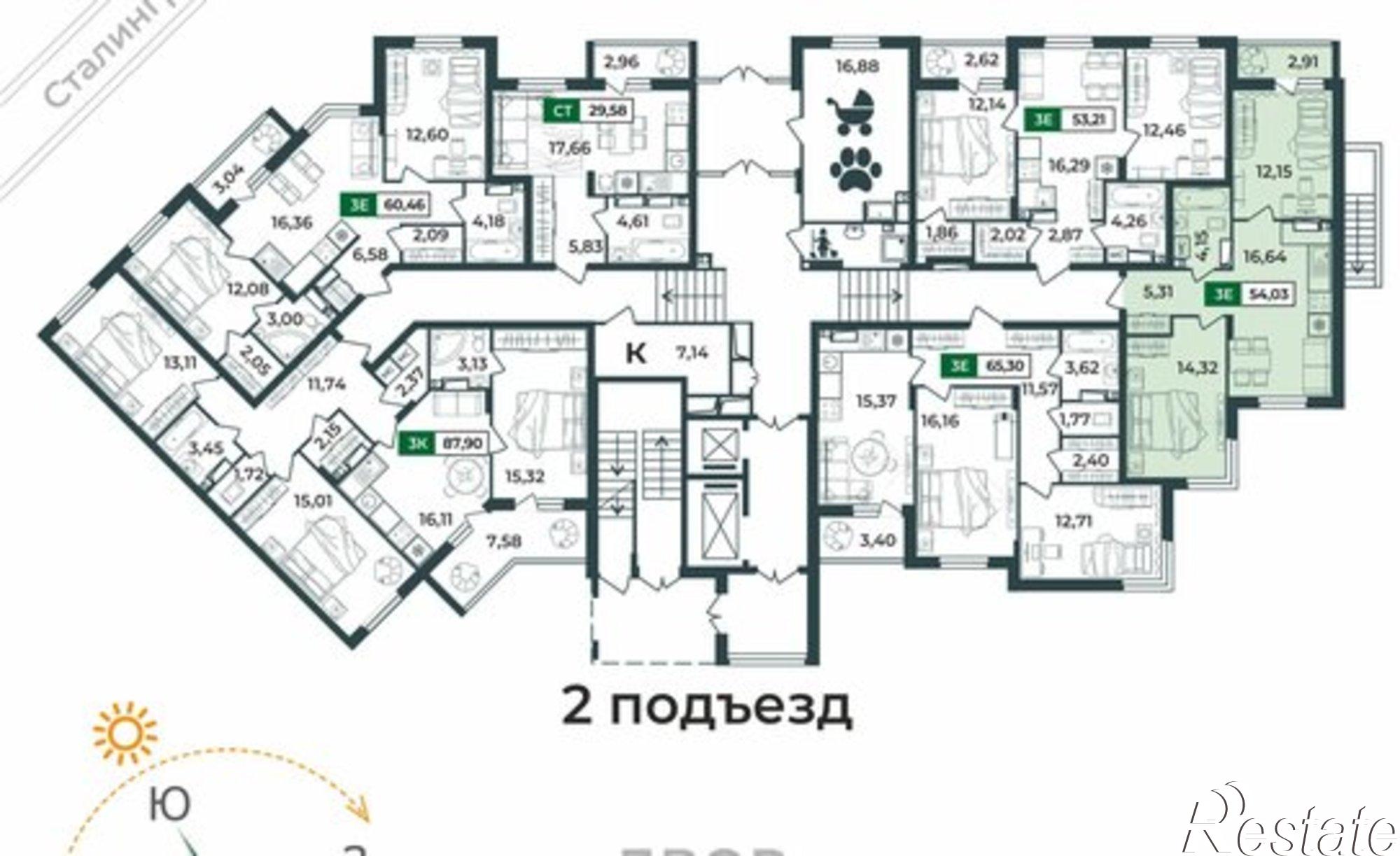 Купить квартиру за 6 621 380 рублей на Верезинская улица, 7