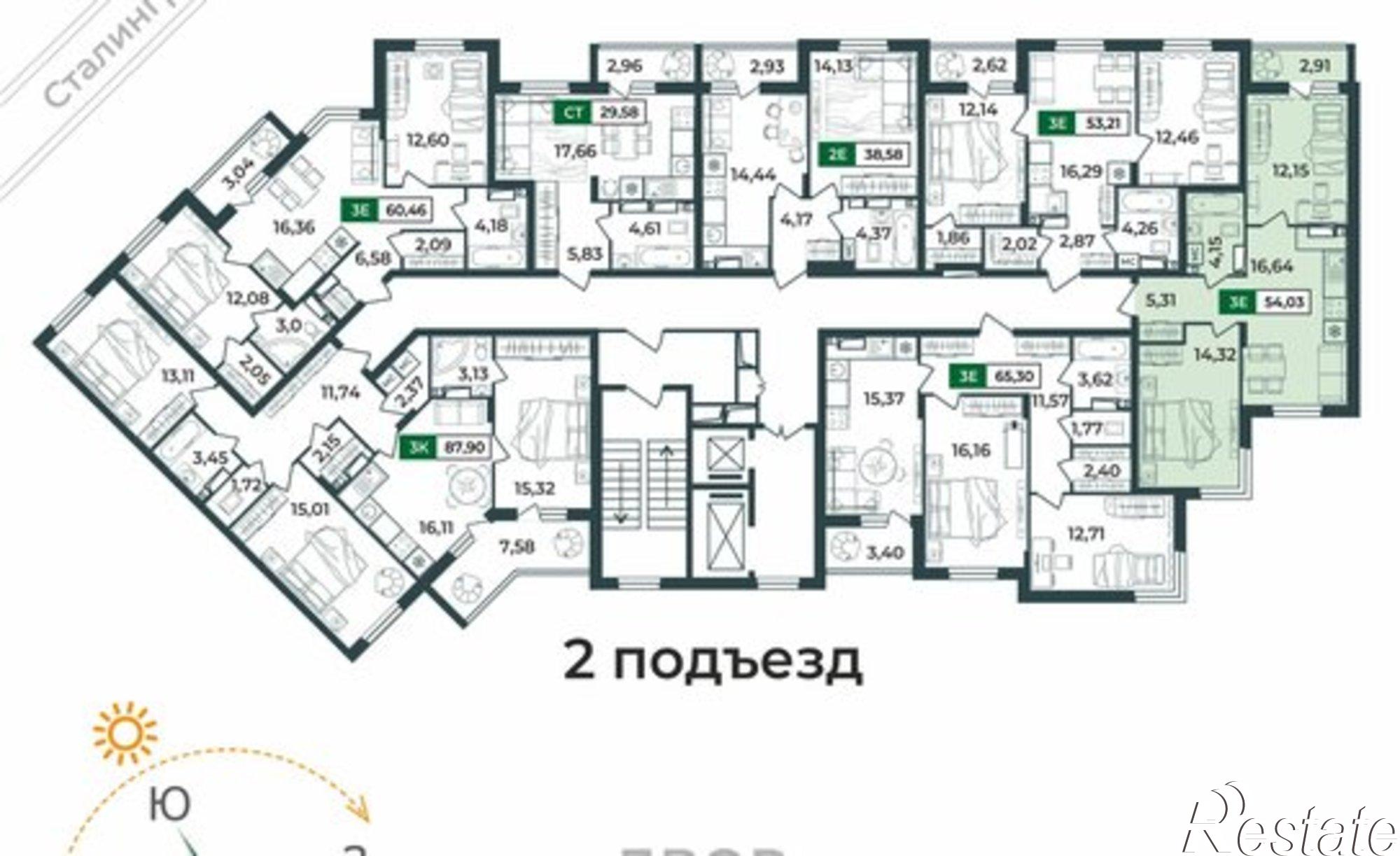 Купить квартиру за 6 621 380 рублей на Верезинская улица, 7