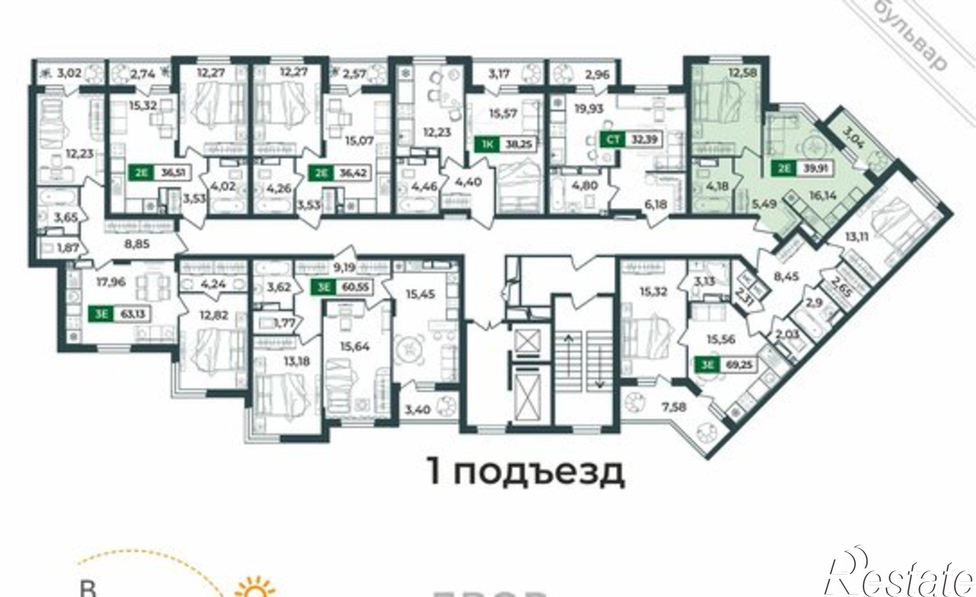 Купить квартиру за 4 853 060 рублей на Верезинская улица, 7