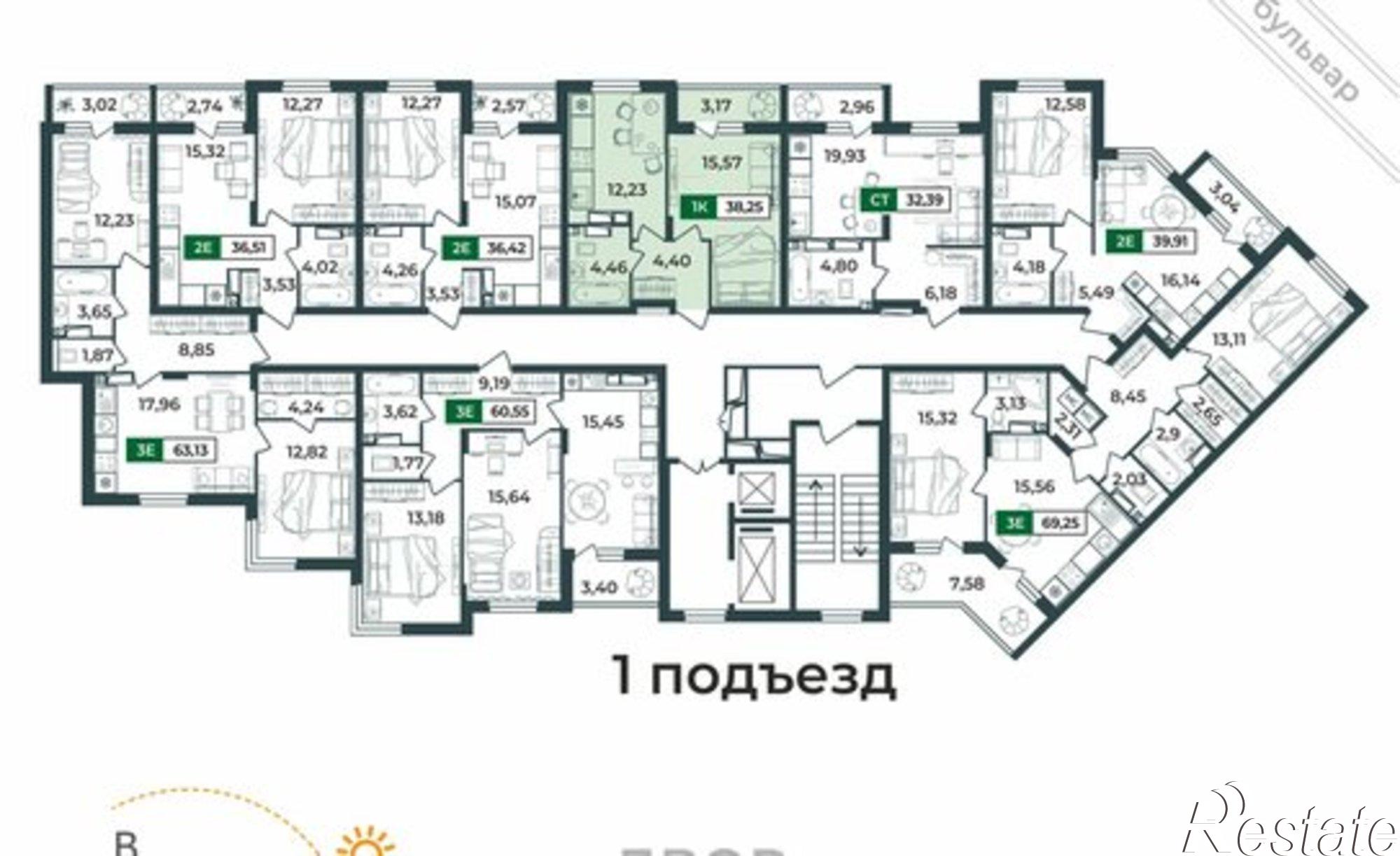 Купить квартиру за 4 687 540 рублей на Верезинская улица, 7