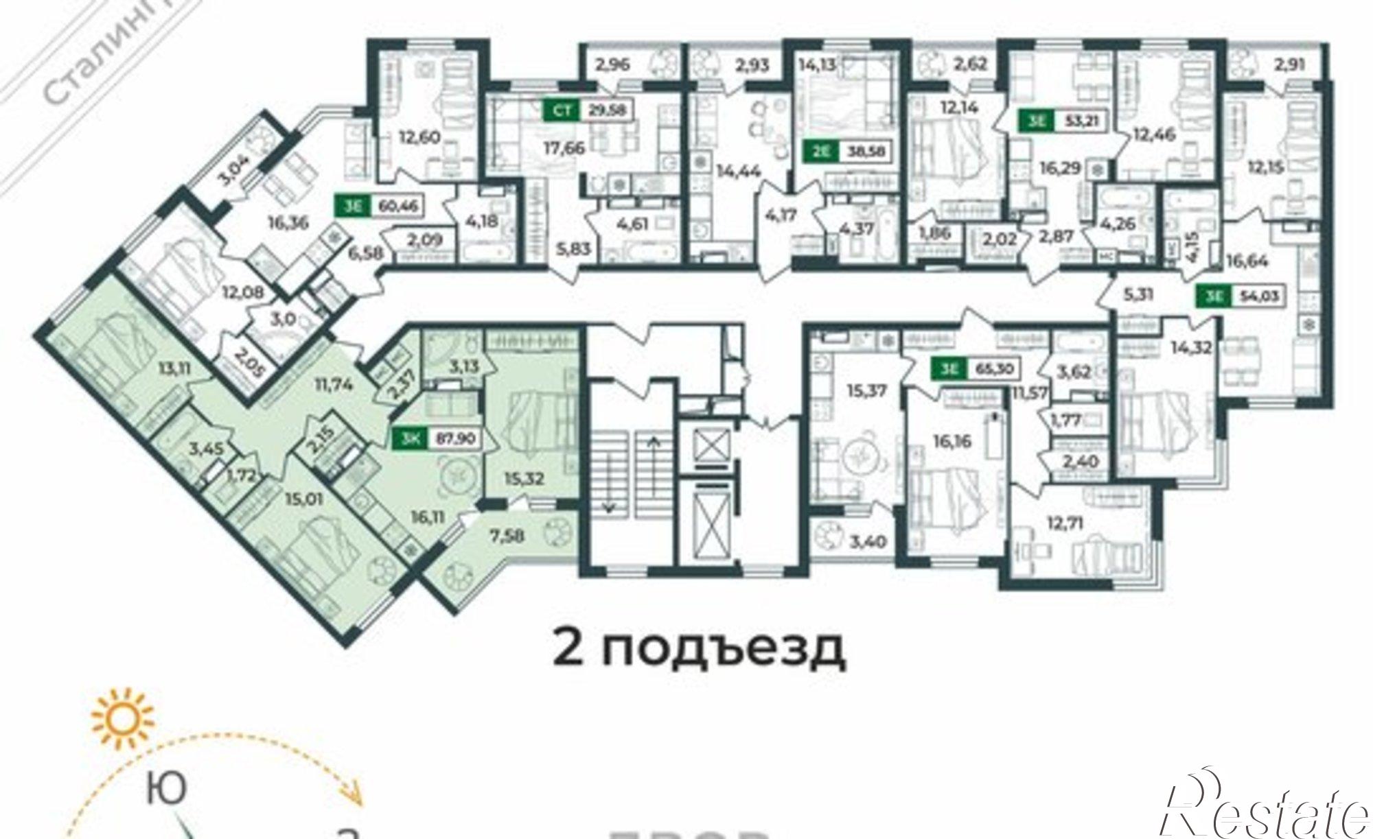 Купить квартиру за 10 688 600 рублей на Верезинская улица, 7