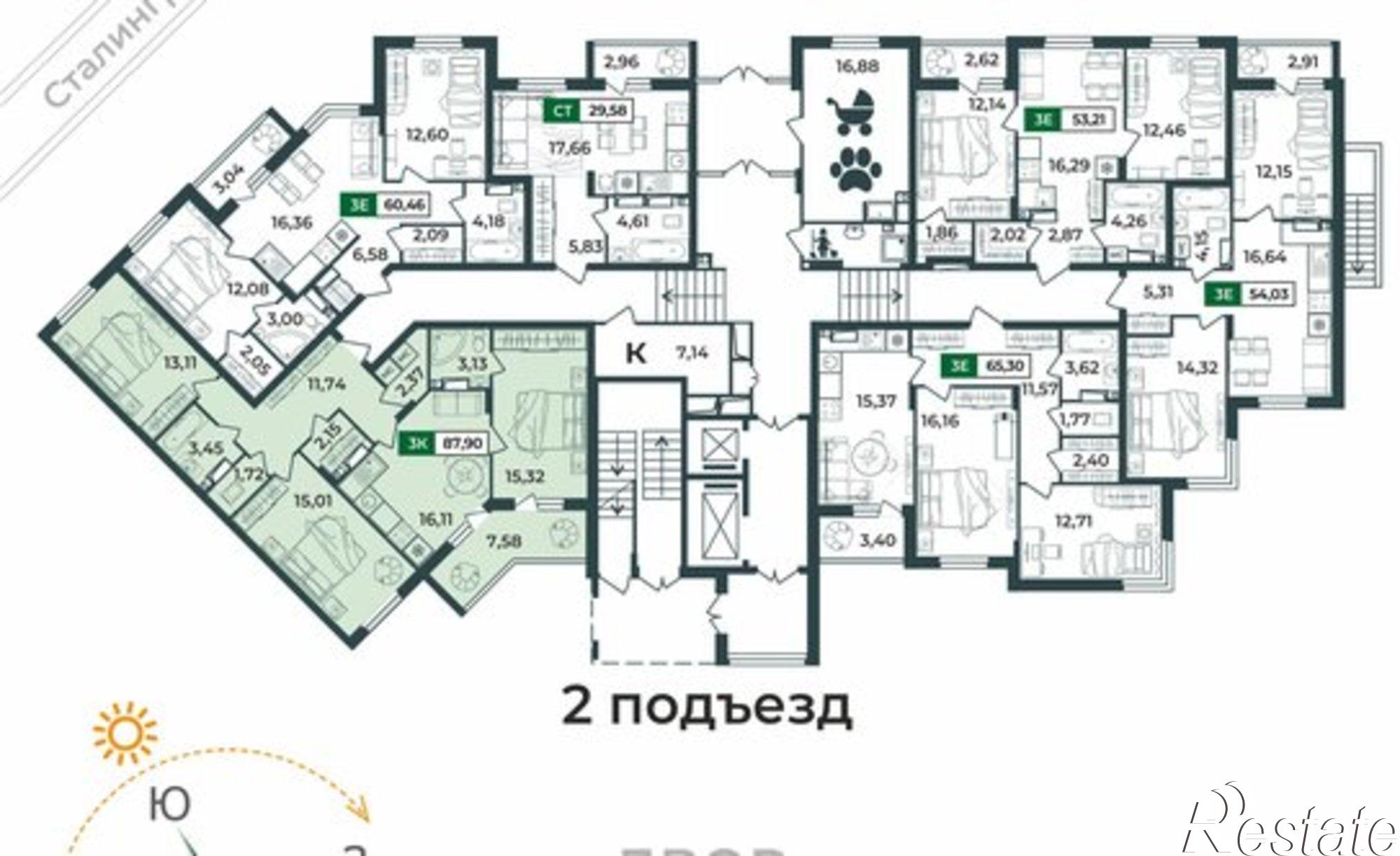 Купить квартиру за 10 688 600 рублей на Верезинская улица, 7