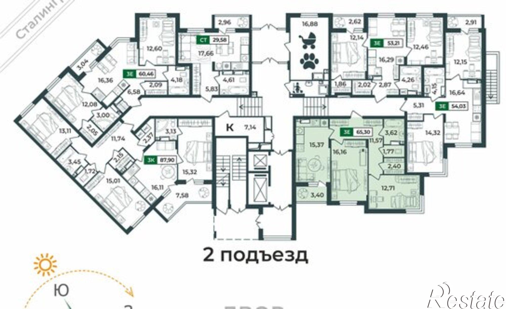 Купить квартиру за 8 250 660 рублей на Верезинская улица, 7
