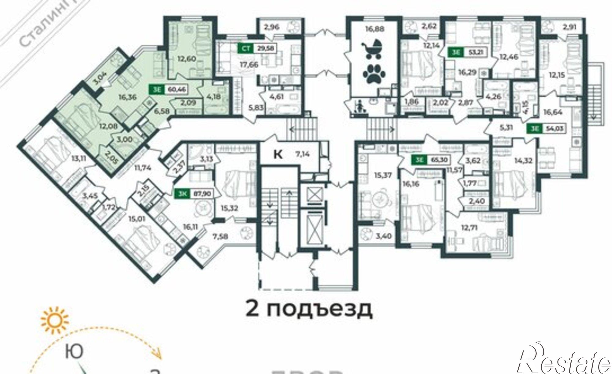 Купить квартиру за 7 639 120 рублей на Верезинская улица, 7