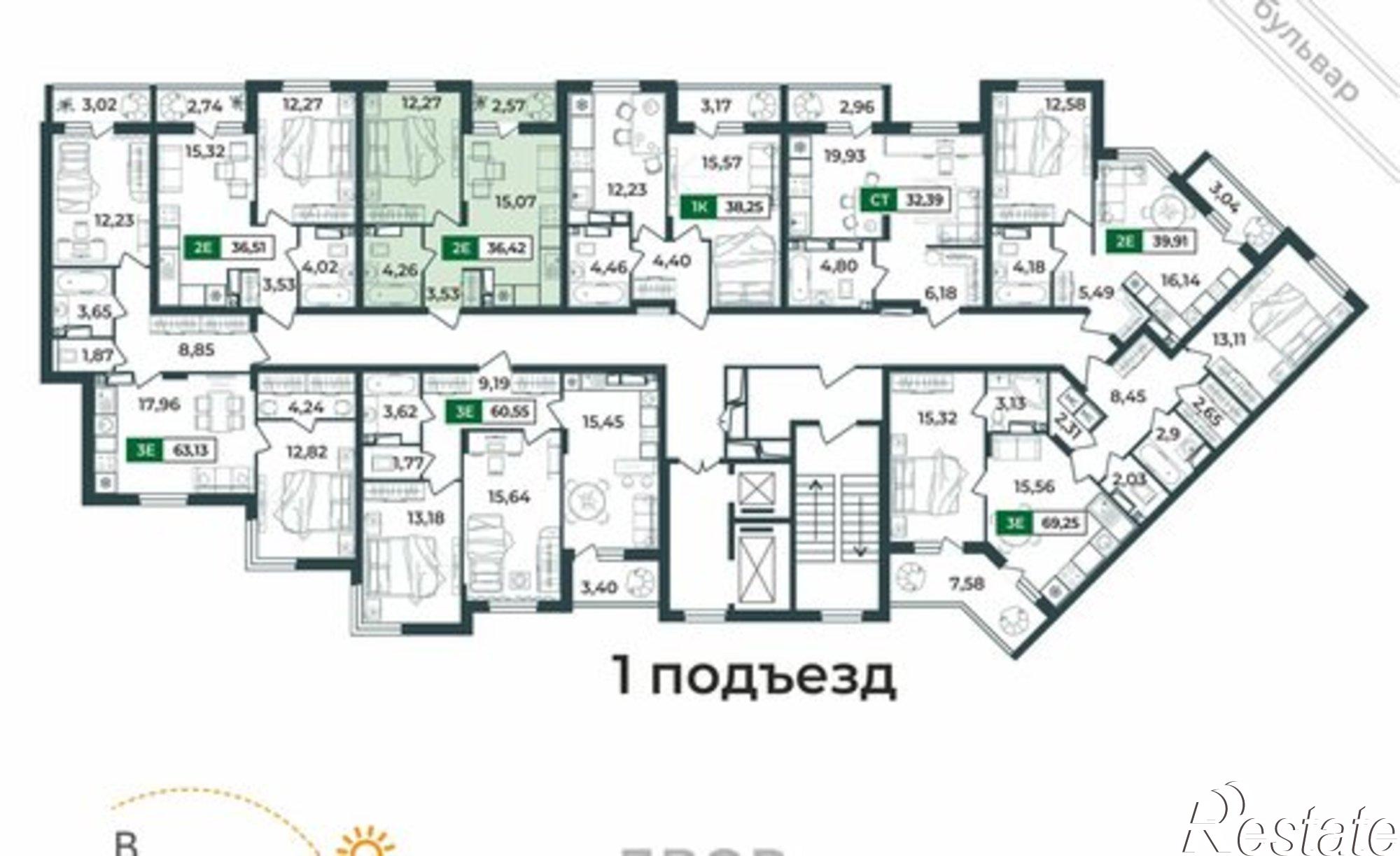 Купить квартиру за 4 463 270 рублей на Верезинская улица, 7
