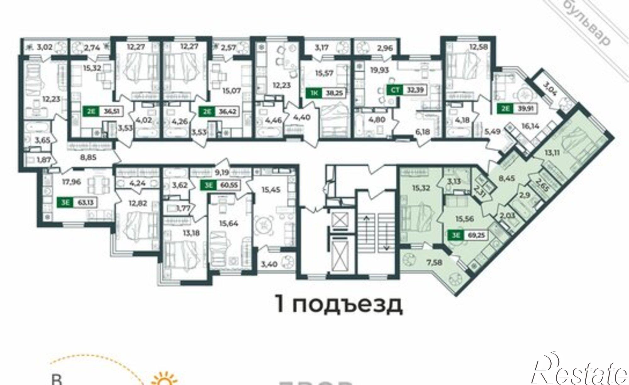 Купить квартиру за 8 749 740 рублей на Верезинская улица, 7