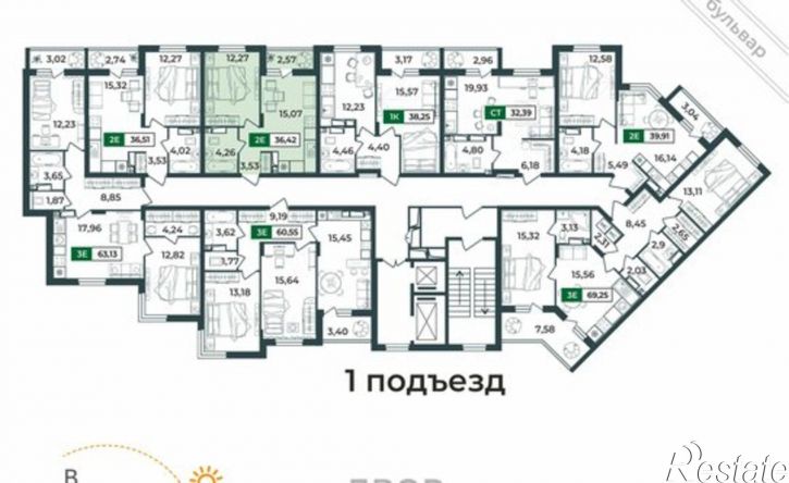 2-комн квартира в новом доме Верезинская улица, 7,  д. 7