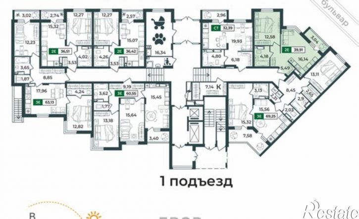 2-комн квартира в новом доме Верезинская улица, 7,  д. 7