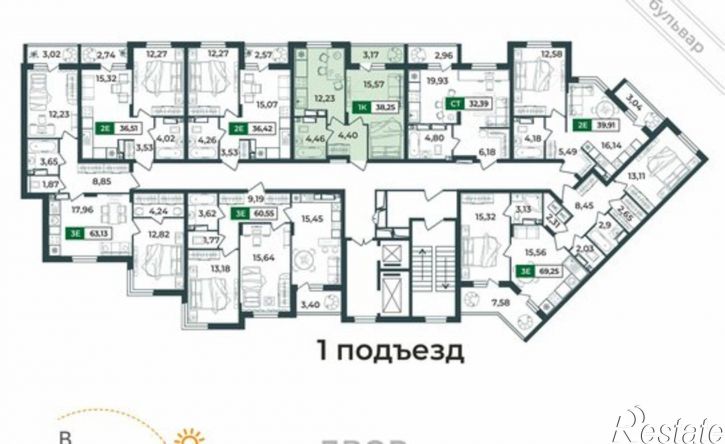 1-комн квартира в новом доме Верезинская улица, 7,  д. 7