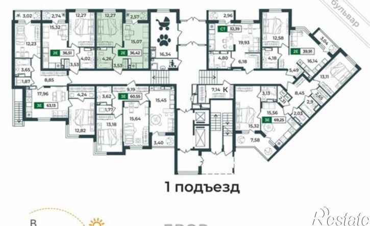 2-комн квартира в новом доме Верезинская улица, 7,  д. 7