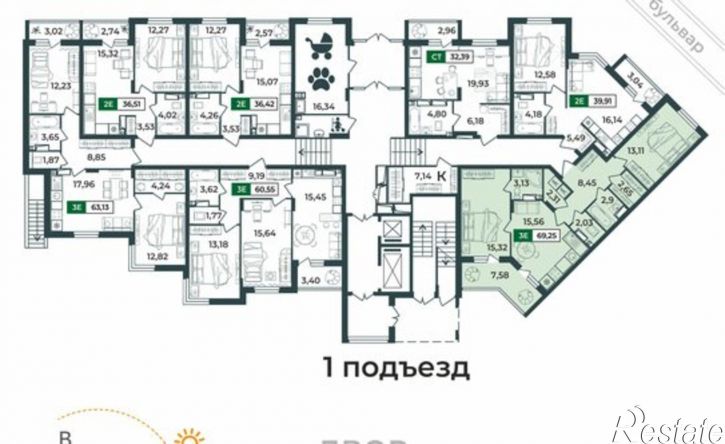 3-комн квартира в новом доме Верезинская улица, 7,  д. 7
