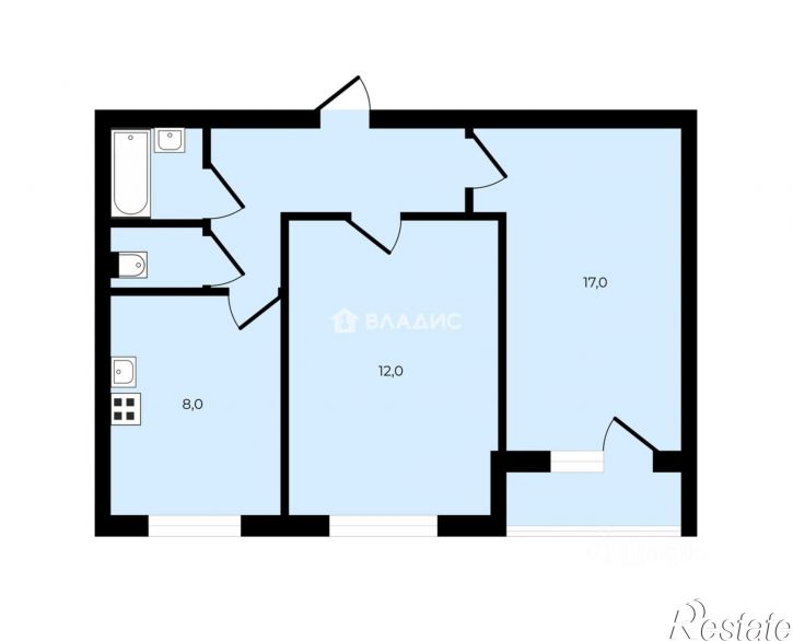 2-комн квартира улица Энергетиков, 12Б,  д. 12Б