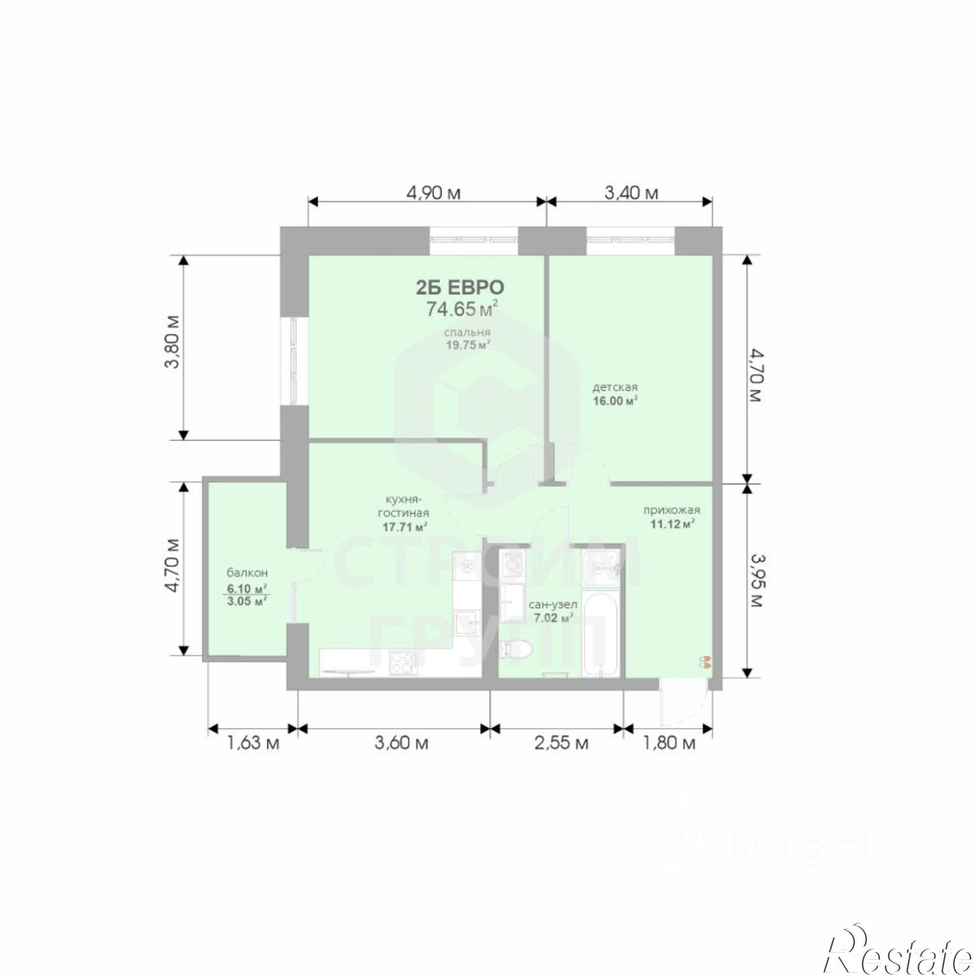 Купить квартиру за 9 014 300 рублей на улица Жуковского, 18