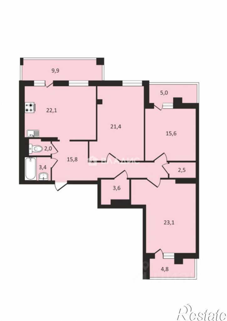 3-комн квартира ул Славная, 8,  д. 8