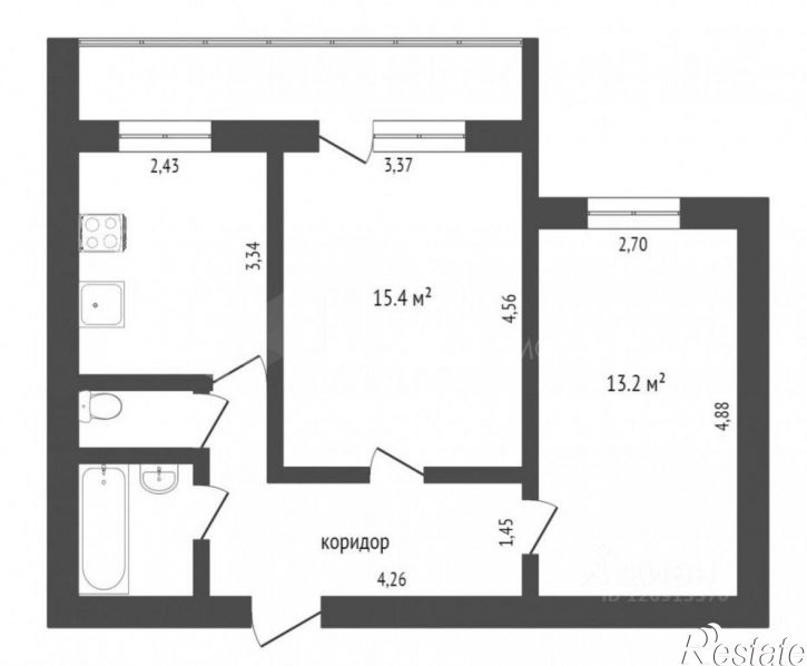 2-комн квартира ул Юбилейная, 18А,  д. 18А