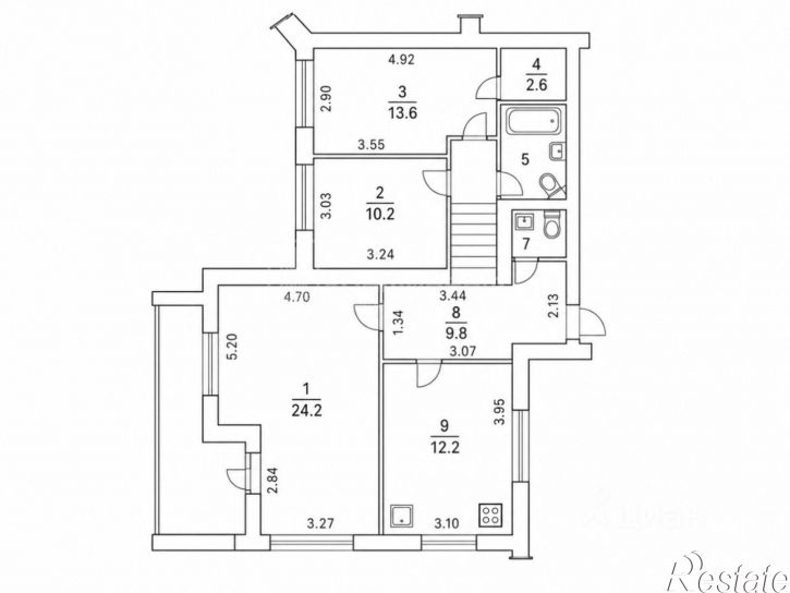 3-комн квартира ул Стрелецкая, 36А,  д. 36А