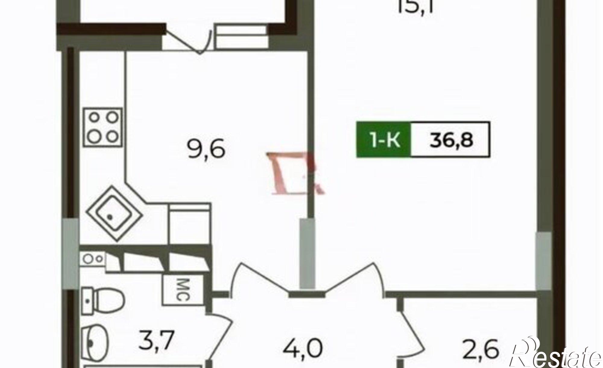 Купить квартиру за 3 890 000 рублей на Сталинградский б-р, 5