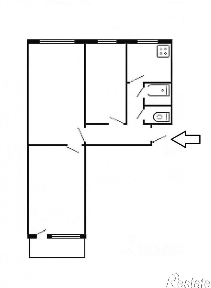 3-комн квартира ул Юбилейная, 38,  д. 38