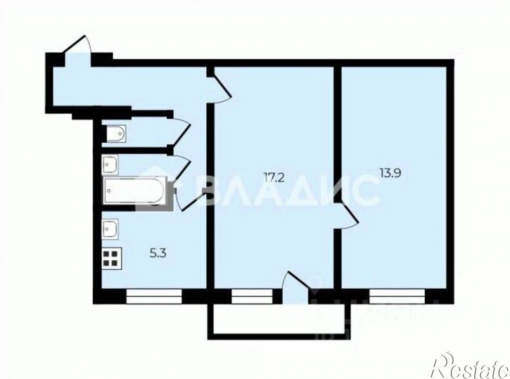 2-комн квартира ул Растопчина, 3,  д. 3