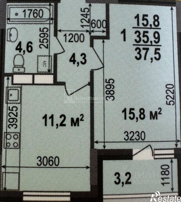 1-комн квартира ул Смоленская, 3б,  д. 3б