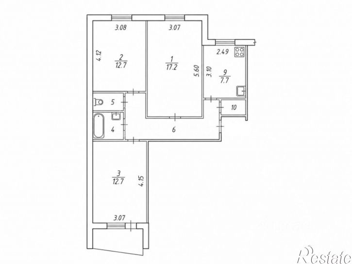 3-комн квартира ул Горького, 131,  д. 131