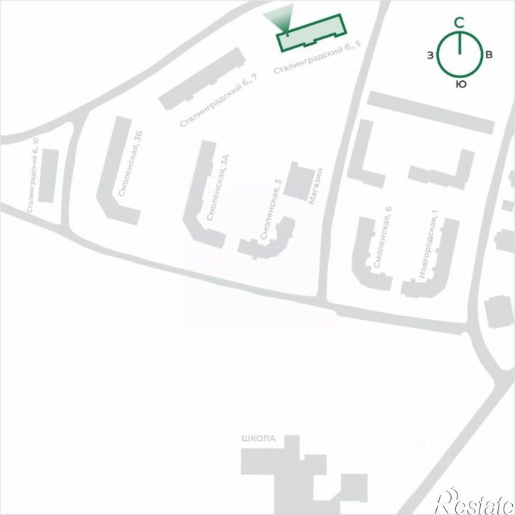 1-комн квартира в новом доме Сталинградский б-р, 5,  д. 5