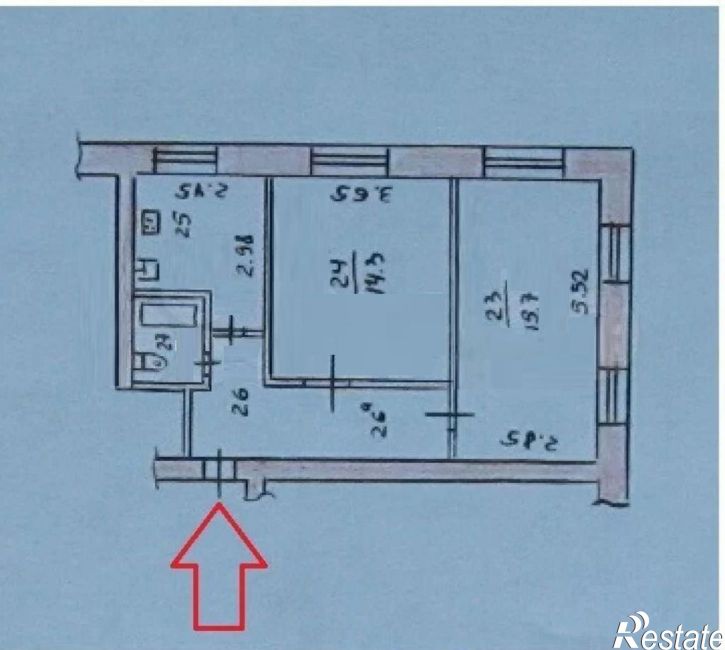 2-комн квартира Северная ул, 35