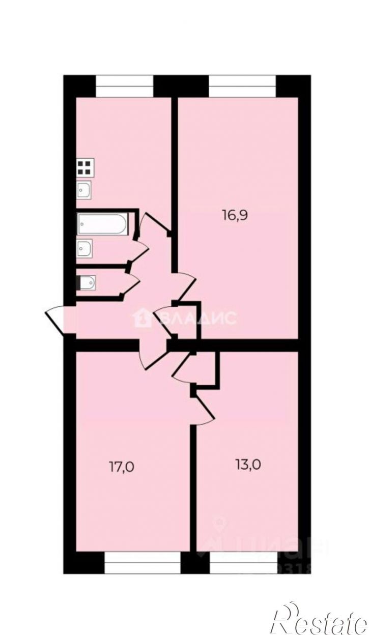 3-комн квартира ул Разина, 26,  д. 26