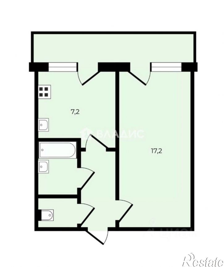 1-комн квартира Институтский г-к, 15,  д. 15