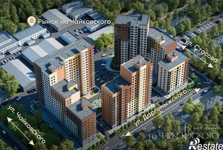3-комн квартира в новом доме ул Чайковского, 7,  д. 7