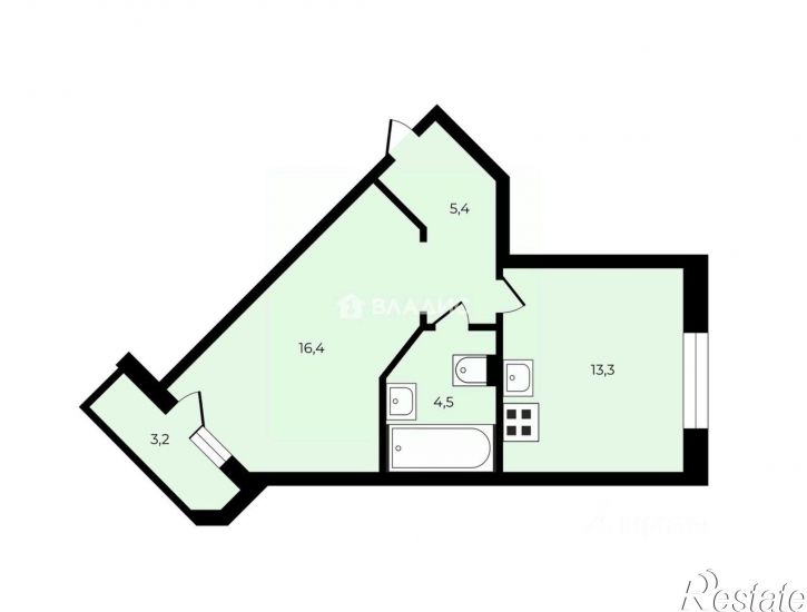 1-комн квартира улица Родионовка, 6А